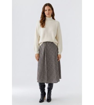 Falda larga gales beige Oui magazine