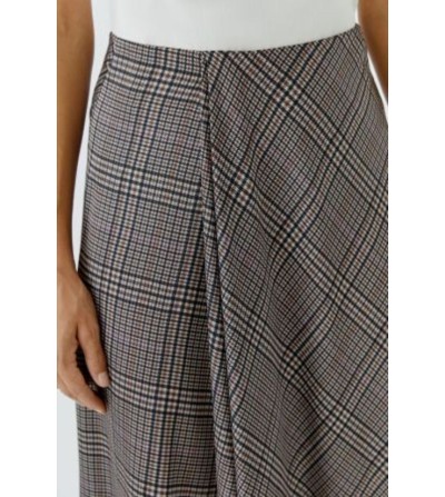 Falda larga gales beige Oui magazine