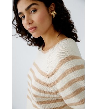 Jersey rayas beige Oui portada