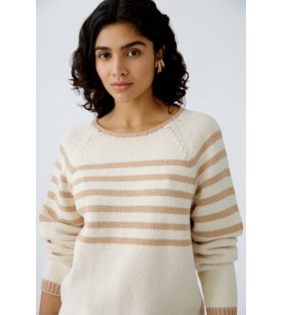 Jersey rayas beige Oui portada