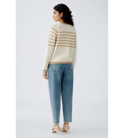 Jersey rayas beige Oui portada