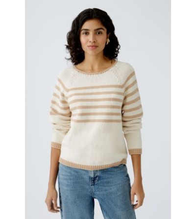 Jersey rayas beige Oui portada