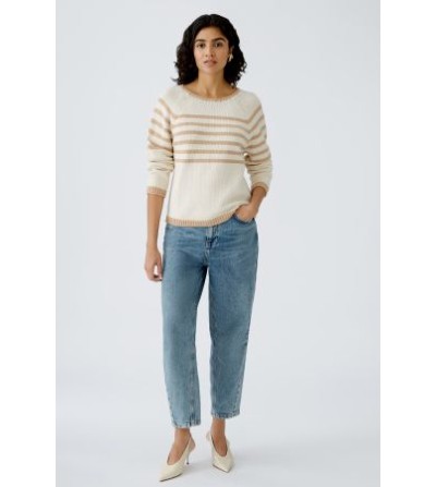 Jersey rayas beige Oui portada