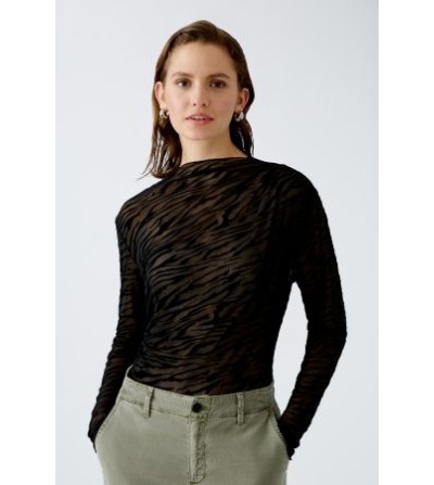 Camiseta cebra negra Oui portada